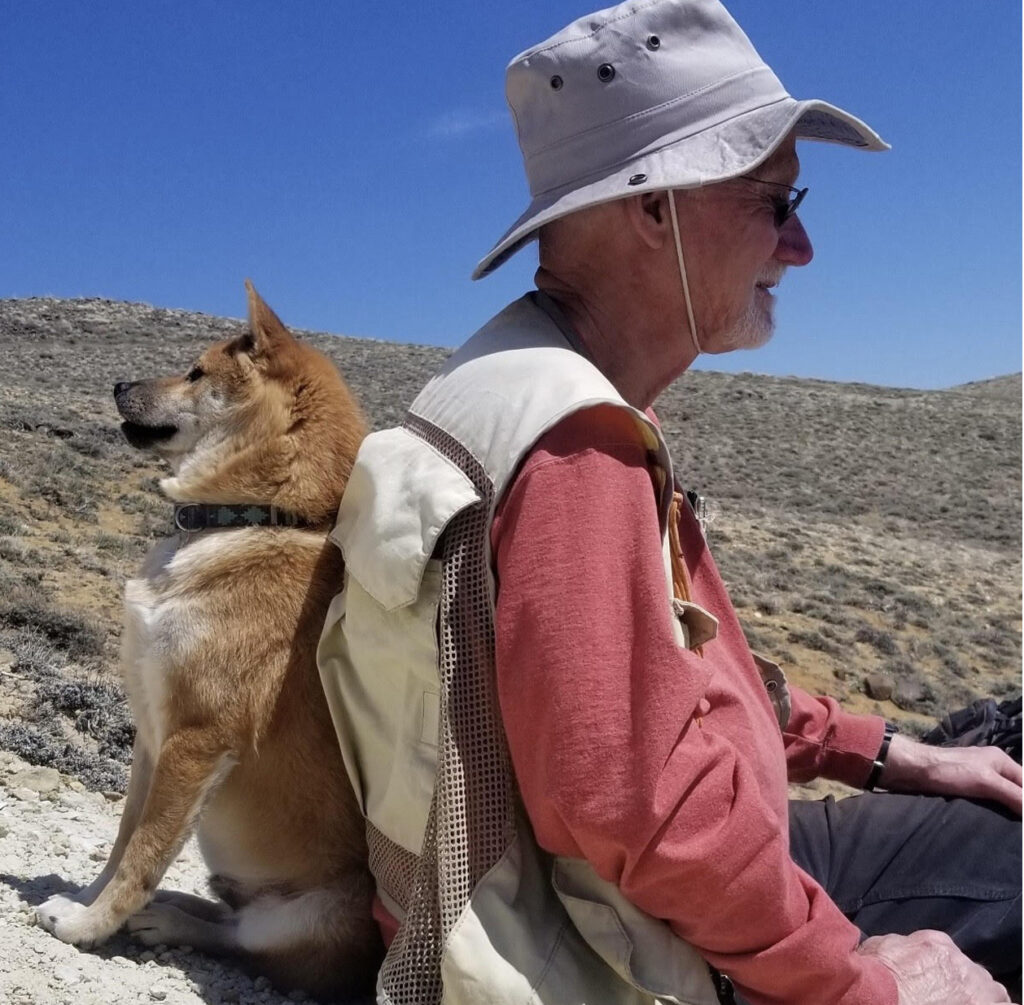 Geologist friend with his dog
